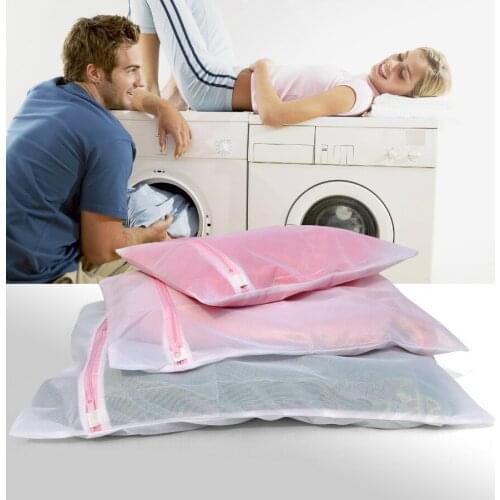 3pcs Zippered Mesh Laundry Wash Bags for Delicates Lingerie Socks Underwear High Quality