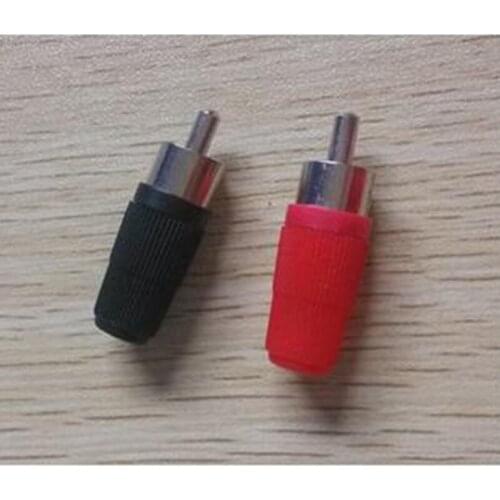 30pcs Male RCA Connector Wire Connector cable RCA Injection molding professional speaker audio adapter