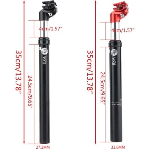 E56D MTB Road Bike Damping Suspension Seatpost Shock Absorber Bicycle Seat Post Aluminum Alloy Shockstop Tube with Adapter