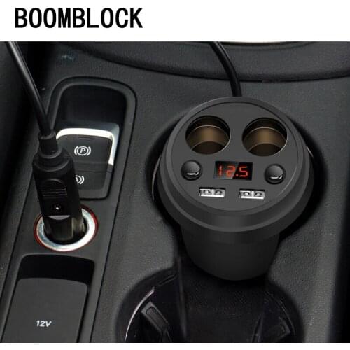 BOOMBLOCK 3.1A Car Phone USB Charger Cigarette Multifunction For Opel Astra H G J Volvo S60 V70 XC90 Citroen C5 C4 C3 Subaru