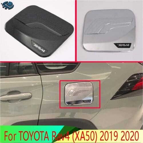 For TOYOTA Rav4 2019 2020 Decorate Accessories ABS Chrome fuel tank cap cover car-styling trim oil fuel cap protective
