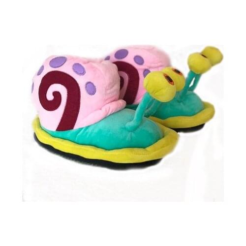 Cartoon sponge baby series small snail bag with cotton shoes home parent-child slippers small snail