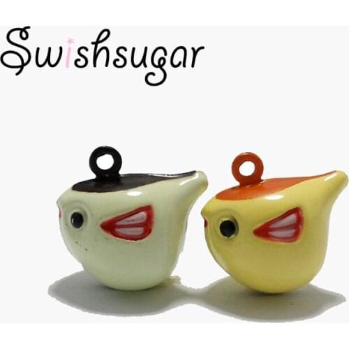 Cartoon Bird Enamel Jingle Bells Charm Pendant Bracelet Kids Girl Boy Bag Cloth Jewelry Findings Decor