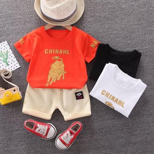New Summer Baby Girl Clothes Boys Cotton Fashion Cartoon T-Shirt+Shorts 2Pcs/Sets Toddler Sports Casual Children Kids Tracksuits