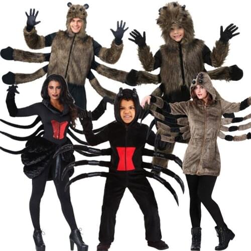 Halloween Easter Carnival Cosplay Costume Childrens drama Stuffed Black Widow animal Spider cosplay clothes