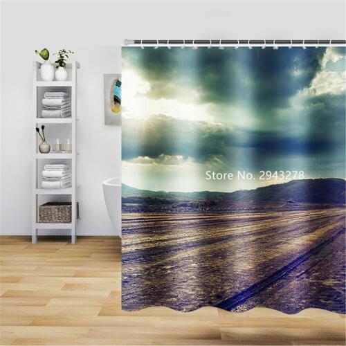 Beautiful Starry Sky Series Pattern Waterproof and Mildewproof with Hook Can Be Water Shower Curtain Home Bathroom Decoration