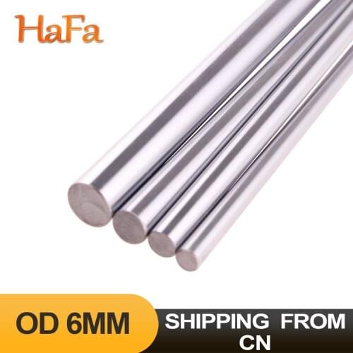 1PC 6mm Linear Shaft Cylinder Liner Rail Chrome Plated Liner Round Rods Optical Axis Length 100-1000mm for CNC 3D Printer Parts