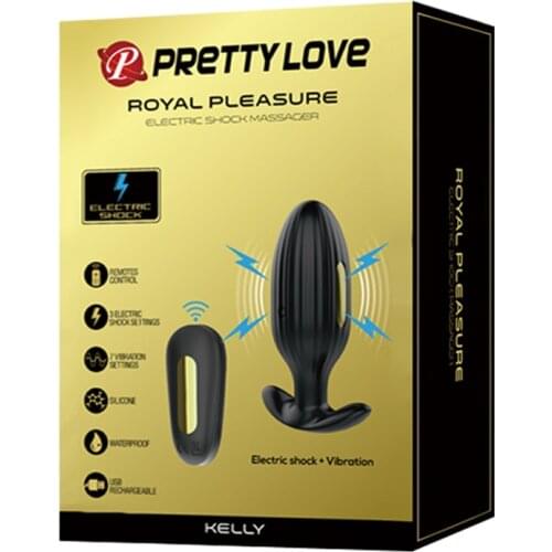Powerful Electric Shock Anal Vaginal Plug Vibrator Male Prostate Massager Wireless Remote Anal Plug Stimulator Sex Toys for Men