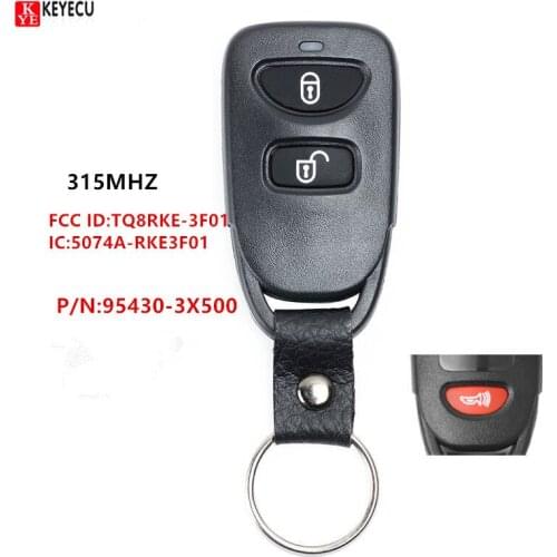 Keyecu New Upgraded Remote Car Key Fob 2+1 Button for Hyundai Accent GS 2012-2014 IC:5074A-RKE3F01,FCC ID: TQ8RKE-3F01