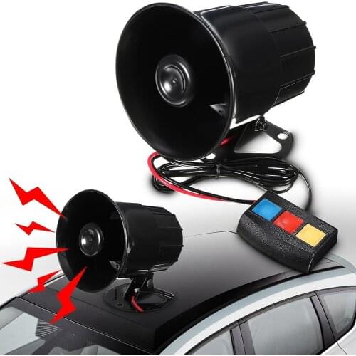 Newest 12V 30W Car Motorcycle 3 Sounds Siren Horn Alarm Loud Speaker Electronic Bell Universal Car Accessories
