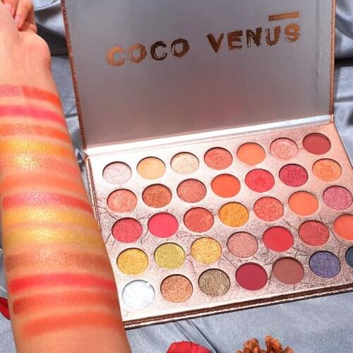 35 Colors Glitter Glitter Eyeshadow Palette Shimmer Matte Waterproof Beauty Creations Eye Makeup Stuff Paletas for girls gift