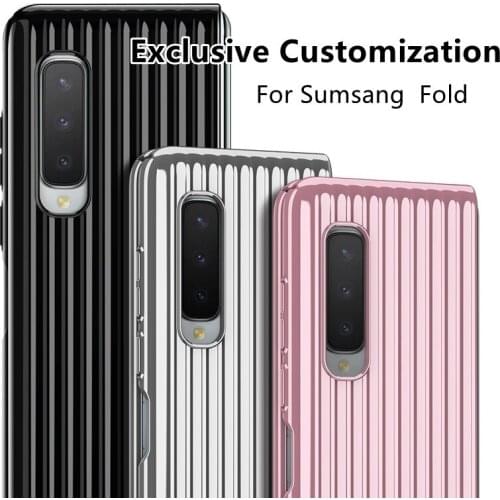Simple Foldable Creative Luggage Phone Case For Sumsang Galaxy Fold1 Fashion PC Cover Anti Fall Ultra-Thin GKK Protective Shell