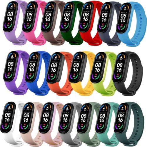 Strap for Xiaomi Mi Band 6 5 4 3 Sport Bracelet watch Silicone wrist strap For xiaomi mi band 3 4 5 bracelet Miband 4 3 5 Strap