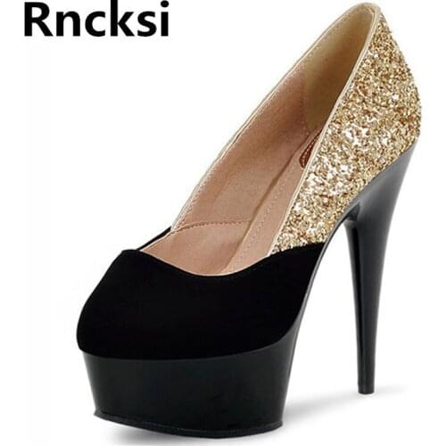 Rncksi Girl Wedding Dress Pumps 15cm High Heels Sexy Womens Night Club Party Queen Pole Dance Pumps Shoes 5cm Platform Pumps