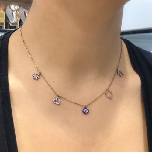 Rosegold Silver Fortune Necklace Pendant