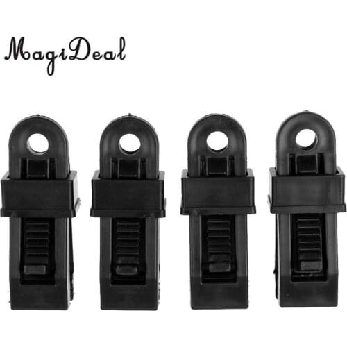 MagiDeal Outdoor Durable 4Pcs Awning Clamp Tent Tarp Clip Snap Hangers Camping Survival Tool for Travel Cover Car Boat Accessory