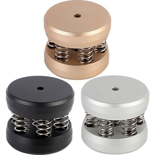 Aluminum Alloy Speaker Spike Pad Amplifier Spring Shockproof Isolation Stand Feet Holder Base Pad 45x37mm