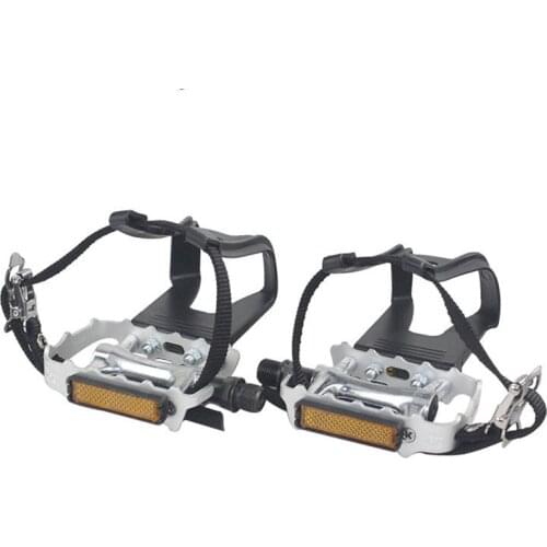 Wellgo M248DU Bicycle Pedal Fixed Gear MTB Road Bike Pedals Aluminum Alloy pedal Bicycle Parts with Dogs Mouth shoes clamp