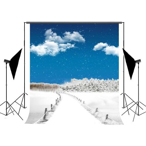 VinylBDS Blue Sky Winter Photography Backgrounds Snow Studio Photo Background Children Camera Fotografica Profissional