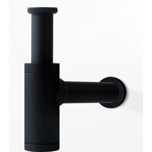Bathroom Pop-up Basin Waste Drain Wall Connection P-Traps Drain Pipe Quality Brass Black Gold Rose Gold Chrome