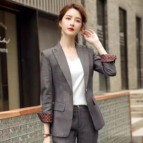 High Quality Spring Autumn Women Blazers Slim Jacket Long Sleeve Blazer & Suits Women Work Wear Slim Suit Fashion Coat