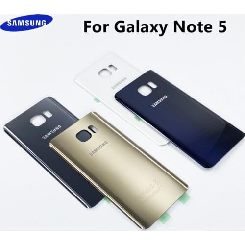 SAMSUNG Back Battery Cover For Samsung Galaxy Note 5 N920 SM-N920F N920P N920A N920V note5 Back Rear Glass Case