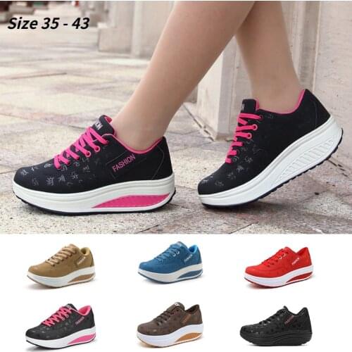 Women Running Shoes PU Leather Breathable Casual Shoes Outdoor Light Weight Sports Shoes Casual Walking Sneakers Tenis Feminino