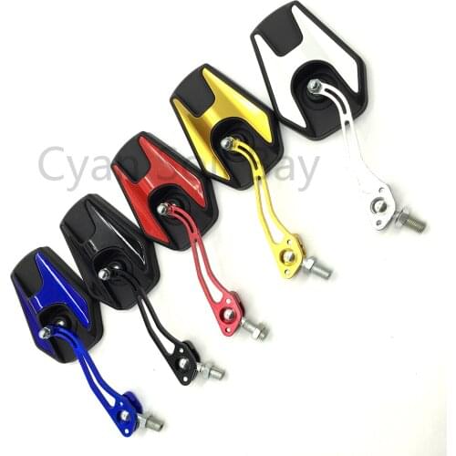 1 Pair Plastic Cover Universal Motorcycle Rearview Mirror Motorbike Scooter Moto Rear View Back Side Mirror 360 Degree Rotation