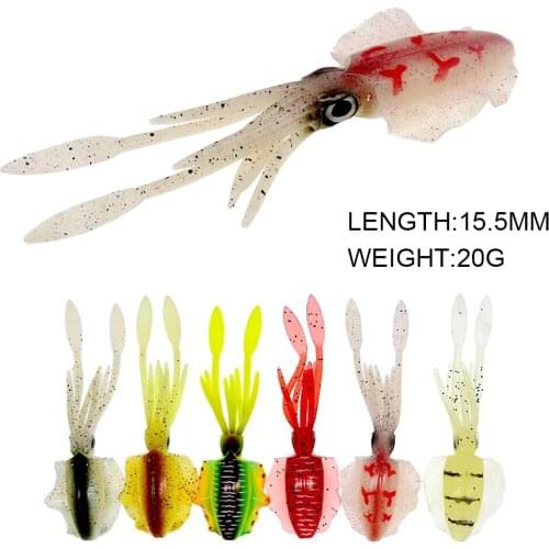 1pc 14cm35g UV Fishing Squid Lure With Metal Sinker Sea Fishing Lure Glow Octopus Calamar Trolling Wobbler Pesca Bait Soft Lure
