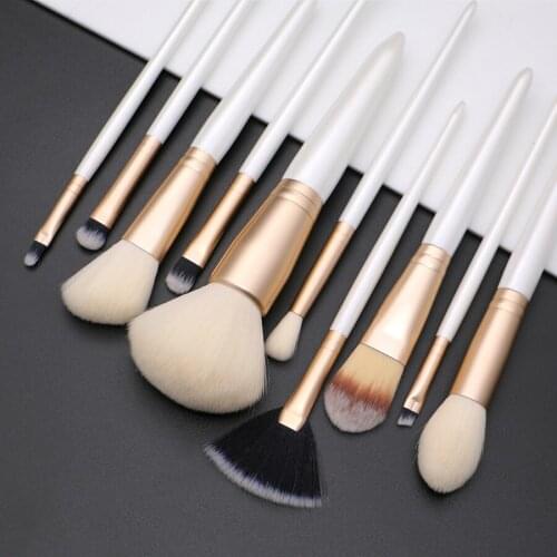 10pcs makeup brushes professional brush set synthetic hair powder foundation blusher eye shadow eyebrow make up brushes