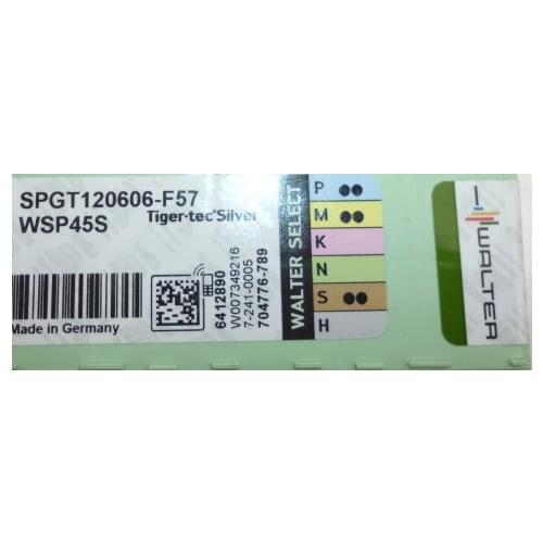 10PCS CARBIDE INSERT SPGT120606-F57 WSP45S
