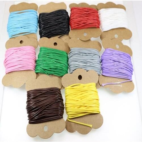 100 Yards Mixed Color Korean Waxed Cord String Thread 1mm for Necklace 10 Color