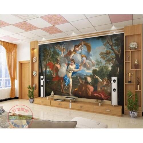 3d wallpaper High-end custom photo mural European classical beautiful character angel 3d wall murals wallpaper for living room