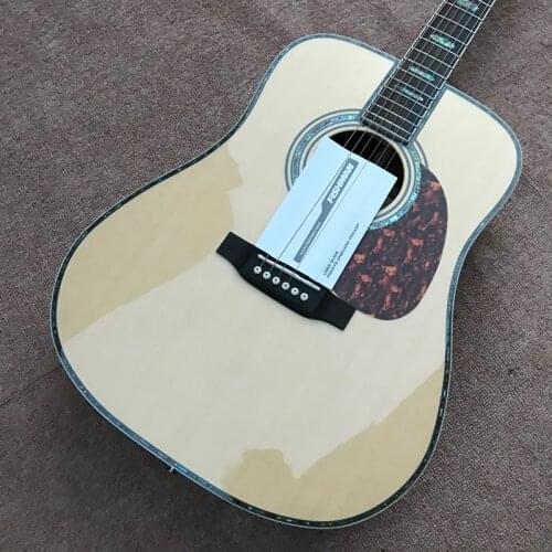 41 inch acoustic guitar, abalone inlaid, abalone binding Top & back, free delivery