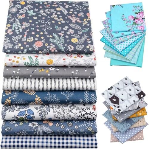 6/7/8pcs/Lot Cotton Quilt Fabric Quilting 20x25cm Cartoon Floral Print Pre-Cut Bundle