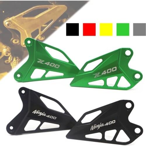For Kawasaki NINJA400 Z400 NINJA 400 Z 400 Accessories Footpeg Footrest Front Brake Cylinder Heel Plates Guard Protector