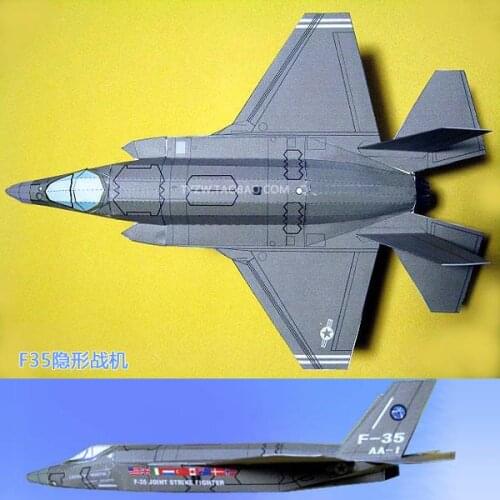 American F35 Invisible Fighter DIY Aircraft Paper Model Puzzle Hand Class Student Toy Paper Model