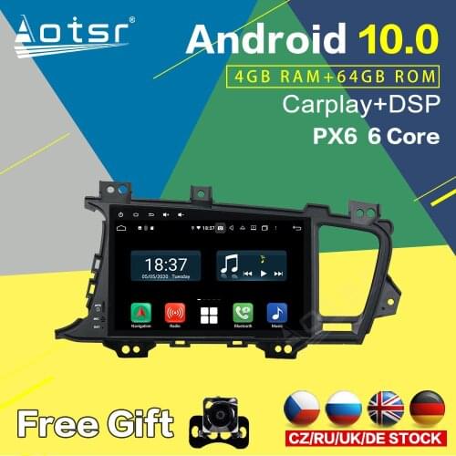 Android 10.0 4GB + 64GB DSP Navigator 2 Din Car GPS Navigation Radio Tape Recorder for Kia K5 Optima Car DVD Multimedia Player