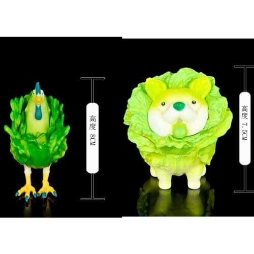 Anime Vegetable Dog Figure Chicken Elf Cabbage Fairy Action Figure Wizard Figurine Collectible Model Toys Doll Gift 7.5cm