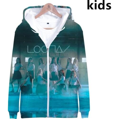3 To 13 Years Kids Hoodie KPOP LOONA Printed 3d Hoodies Sweatshirt Boys Girls Fashion Harajuku Jacket Coat Children Clothes