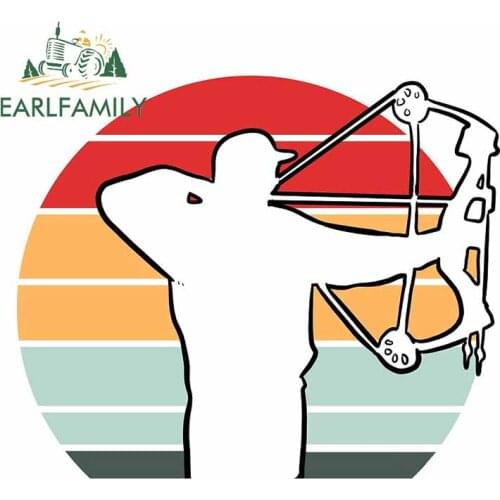 EARLFAMILY 13cm x 11.2cm for Bow Hunting Abtract VAN Car Sticker Trunk Motorcycle Laptop Windows Decal Windows Vinyl Car Wrap