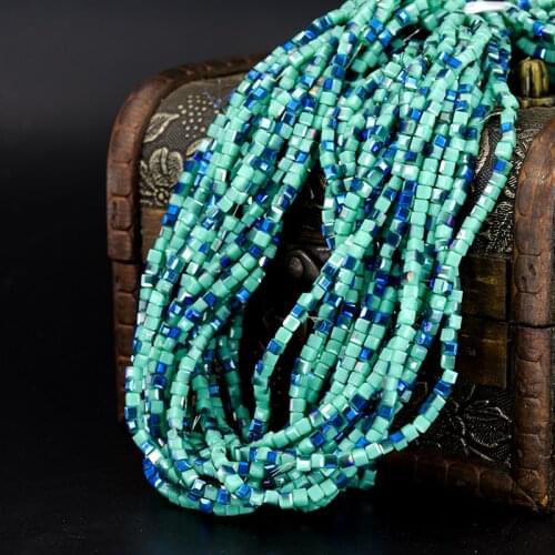 5A qaulity !!!3MM 95 piece/lot Cube crystal glass beads DIY Apparel Sewing Garment Beads