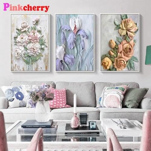 Scandinavian Flower Diamond Painting Modern Decor Full Square Round drill Mosaic cross stitch embroidery diamonds home art,2