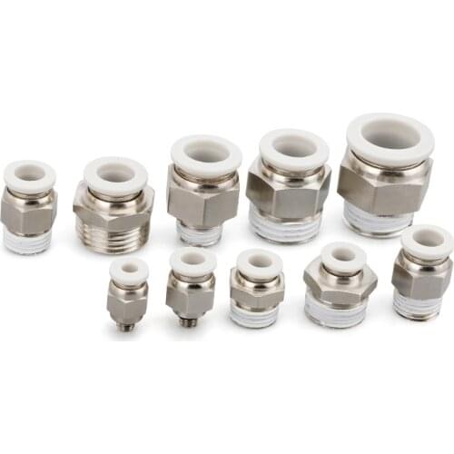 SMC original KQ2H04/KQ2H06/KQ2H08/KQ2H10/KQ2H12-M5/01S/02S/03S/04S 10pcs/bag