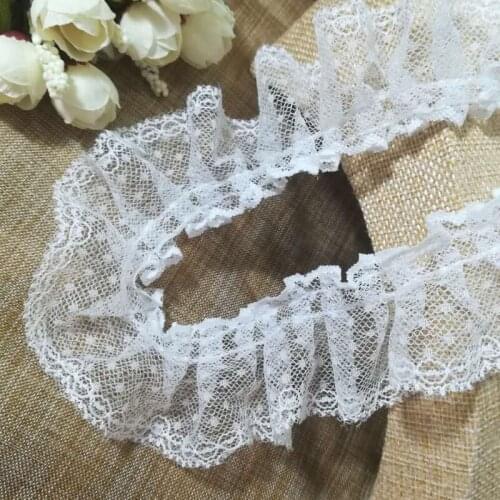 1Yards High Quality Tulle Black White Lace Fabric Collar Applique Ribbon 5cm Guipure Dot Lace Trim Sewing Crafts Materials LW11