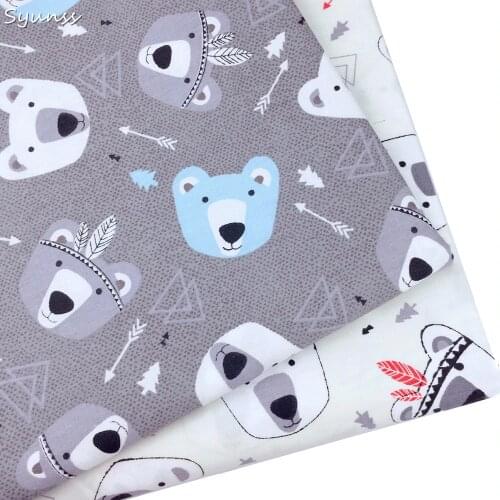 Cartoon Printed By Meter Cotton Fabric Patchwork Tissue Cloth Handmade DIY Quilting Sewing Baby&Children Sheets Dress Material