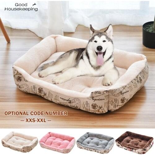 Soft Warm Thick Short Plush Velvet Dog Bed Washable Dog For Large Dog Basket Pet Bed Kennel Dog House Velvet Mat Sofa