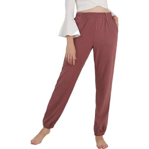 Soft Comfort Women Long Sleep Pants Lounge Wear 2XL-7XL Large Size Home Pants Women Autumn Winter Warm Pajamas Sleep Bottoms