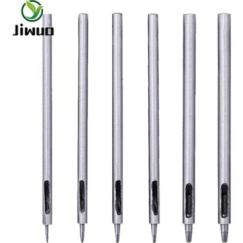 Jiwuo Belt Punching Round Steel Leather Craft Hollow Hole Punch Cutter Tool Drilling 0.5mm-2.5mm Leather Handicraft Puncher Set