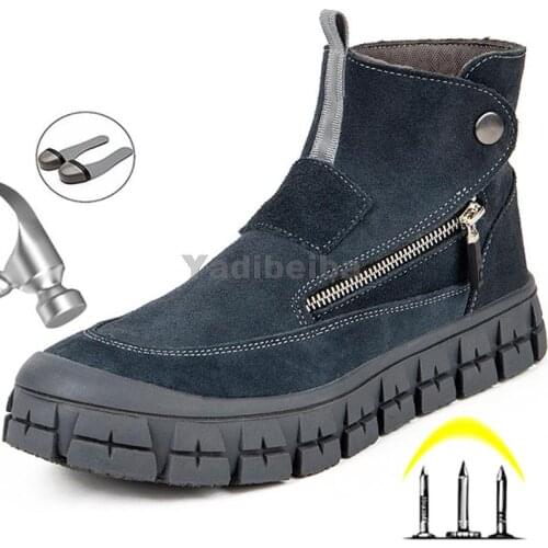 Indestructible Work Boots Safety Shoes Man Anti-puncture Security Boot Industrial Shoes Construction Steel Toe Electrician Shoes